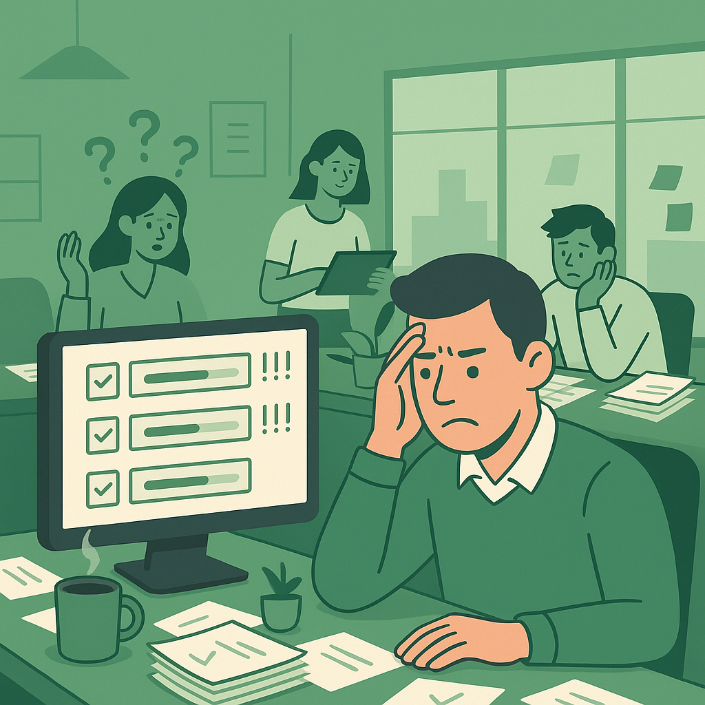 Problemas na gestão de tarefas