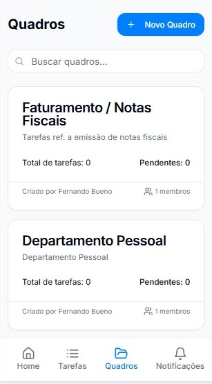 Quadros de tarefas por setor