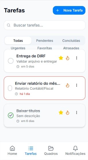 Tarefa destacada no celular